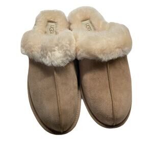 Ugg Womens Scuffette ll Suede Sheepskin Slippers Fawn Size 11 New with box